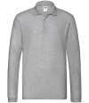 SS37M 63310 Premium Long Sleeve Polo Athletic Heather colour image